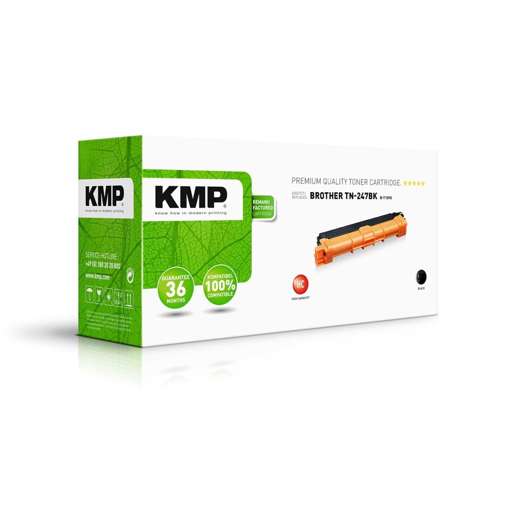 KMP tonerpatron - erstatter Brother TN-247BK, sort, 3.000 sider, remanufactured billede