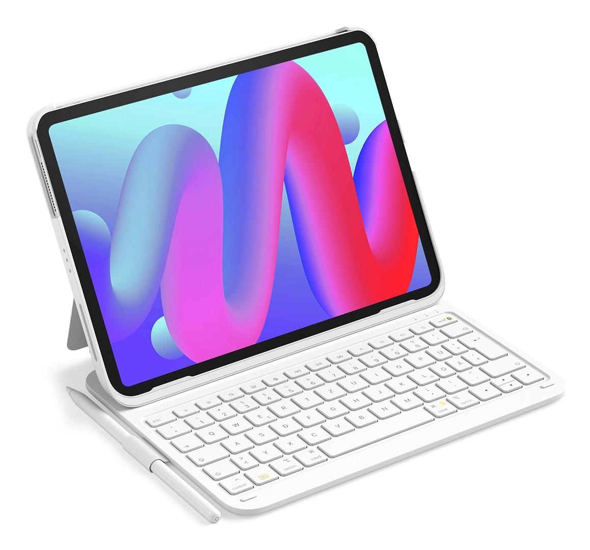 Inateck BK2007 folio-tastaturetui til iPad 11" - hvid billede