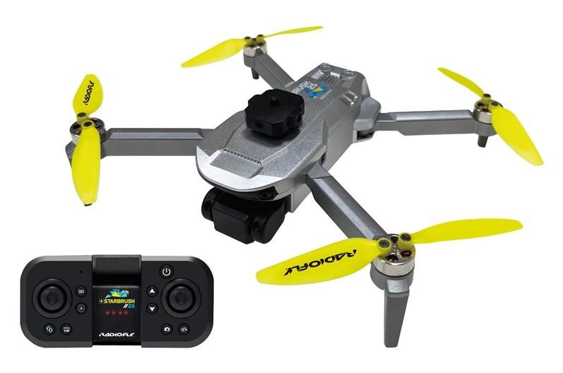 Radiolfy Star Brush fjernstyret drone - gul/sølv billede
