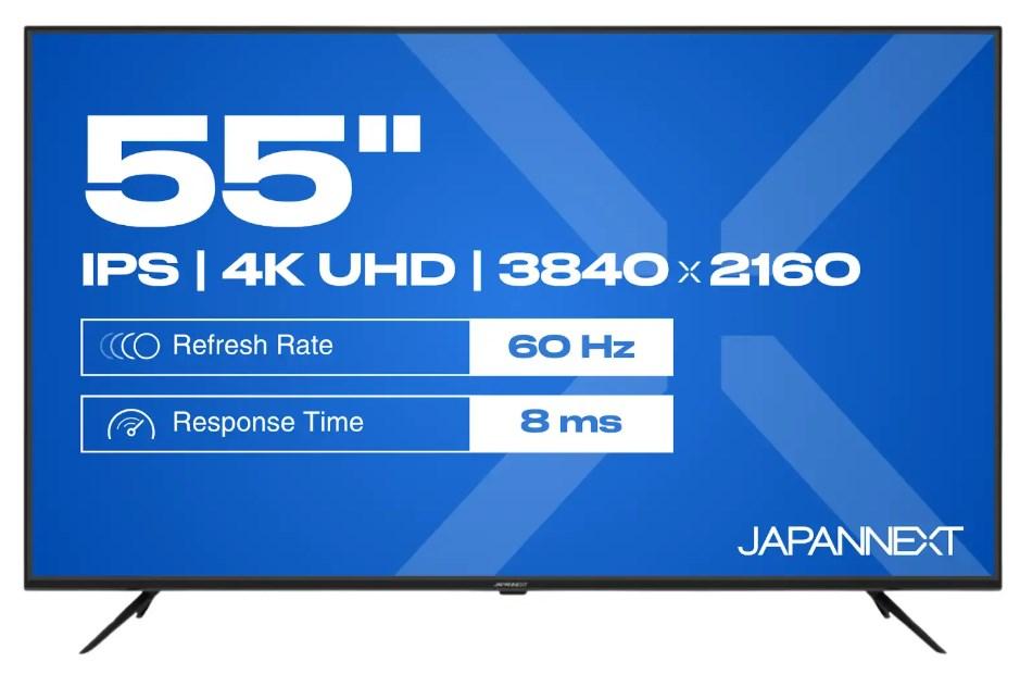 JAPANNEXT JN-IPS550UHD60F 55" 4K UHD IPS skærm - sort billede