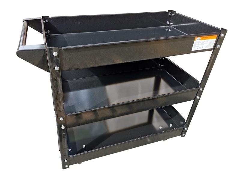 Værkstedsvogn med hjul - 83,8 × 41,0 × 78,2 cm, 3 hylder billede