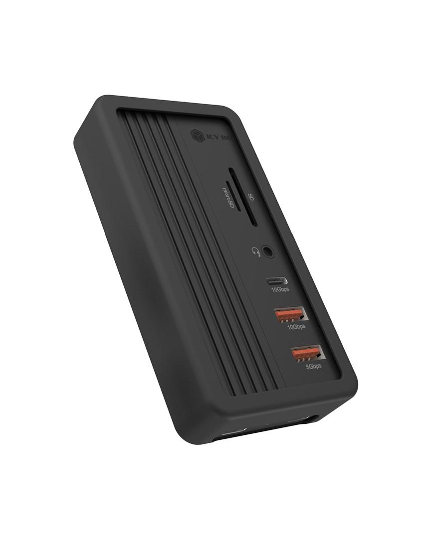 ICY BOX IB-DK4072M-CU31 USB-C dok med kortlæser - Sort billede