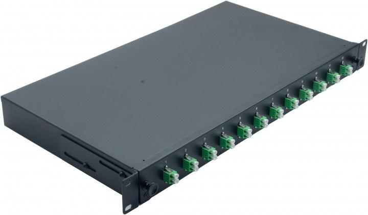 1U rackkabinettet - sort, stål, 12 x LC/APC (375553) billede