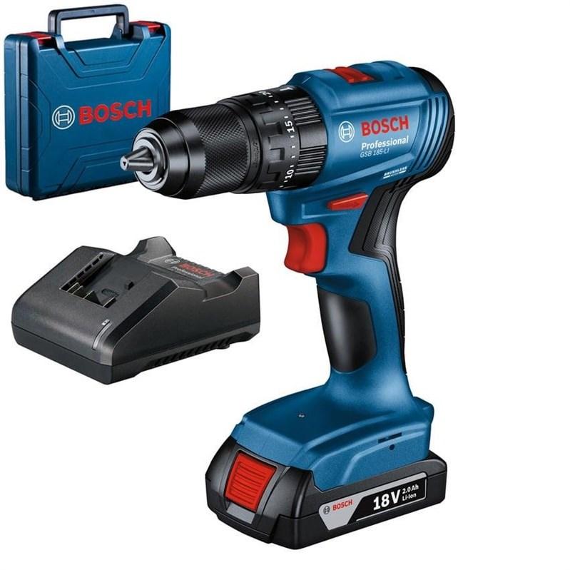 Bosch Professional GSB 185‑LI 18V slagboremaskine - inkl. 1×2,0 Ah batteri og lader billede