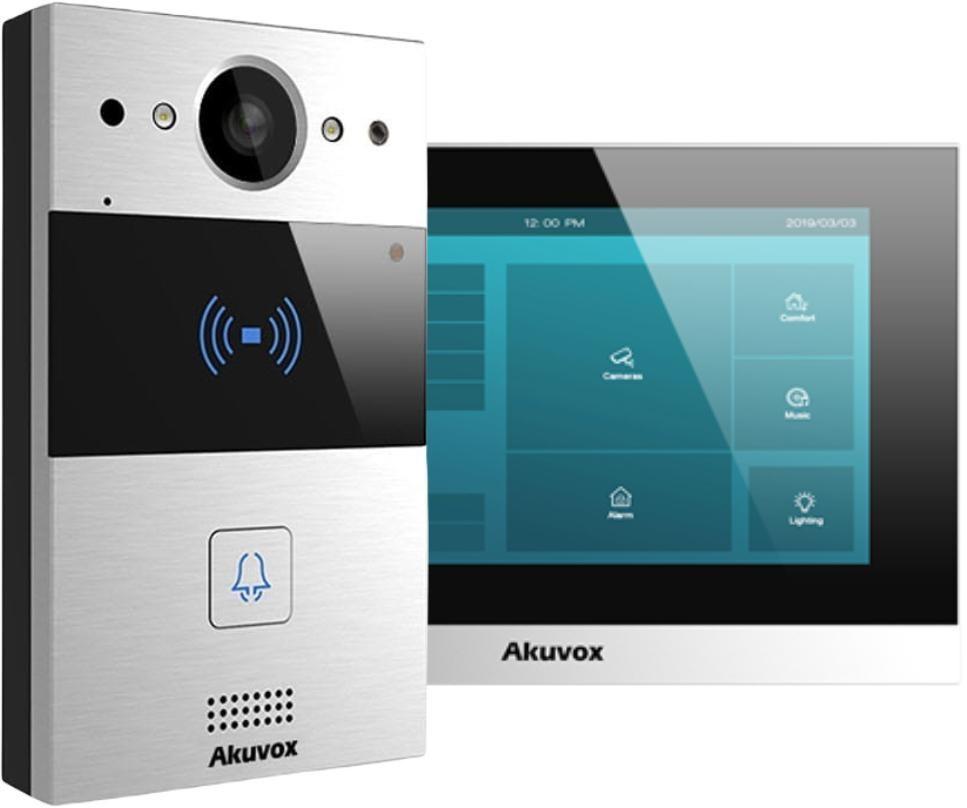 Akuvox C313W-2/R20A-2 2-leder video-dørtelefon sæt billede