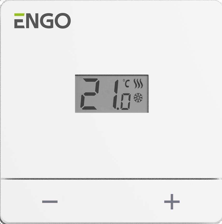 ENGO Controls EASY-BATW - batteridrevet termostat med display billede