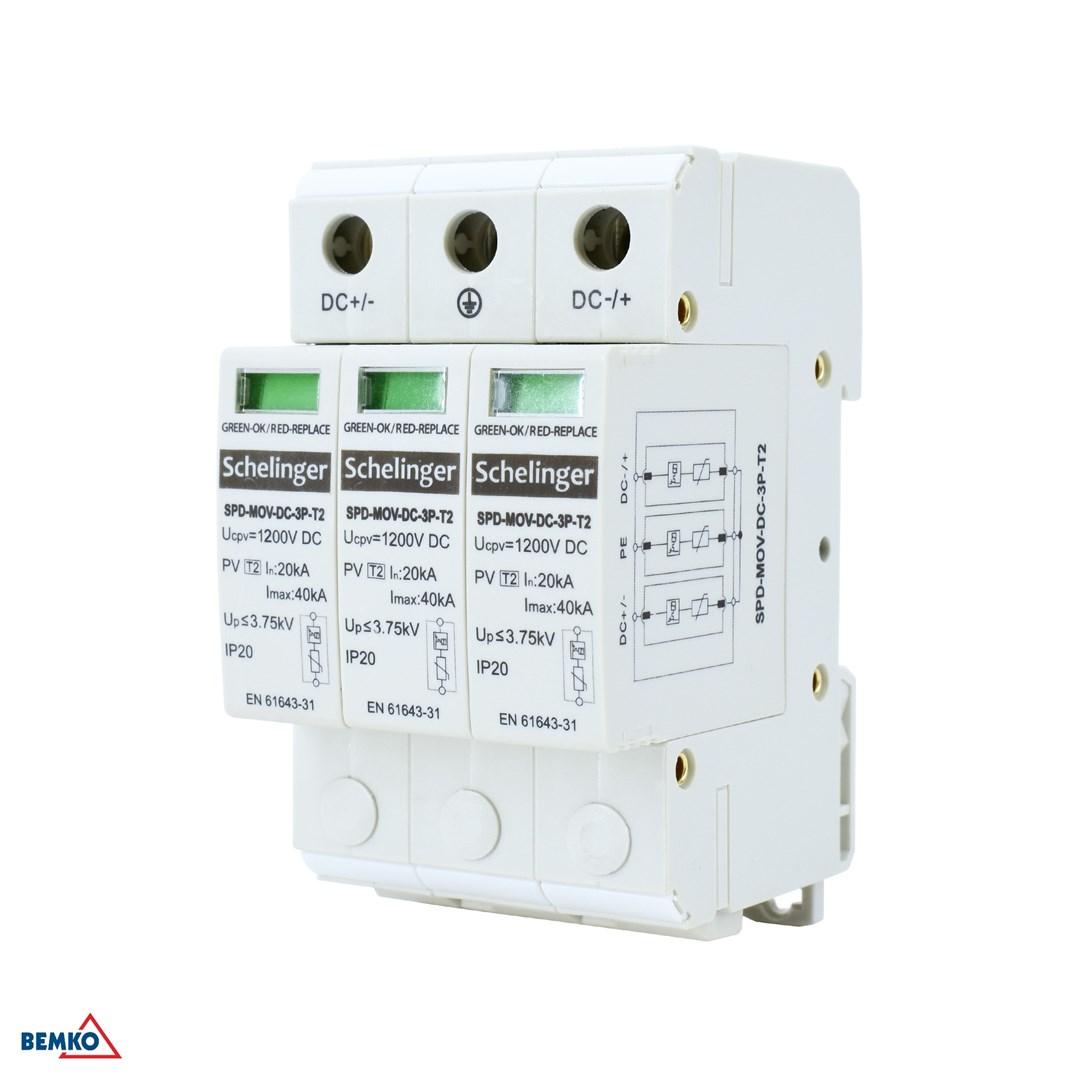 Overspændingsbeskytter 4P 12,5 kA T1+T2 (B+C) - Schelinger billede