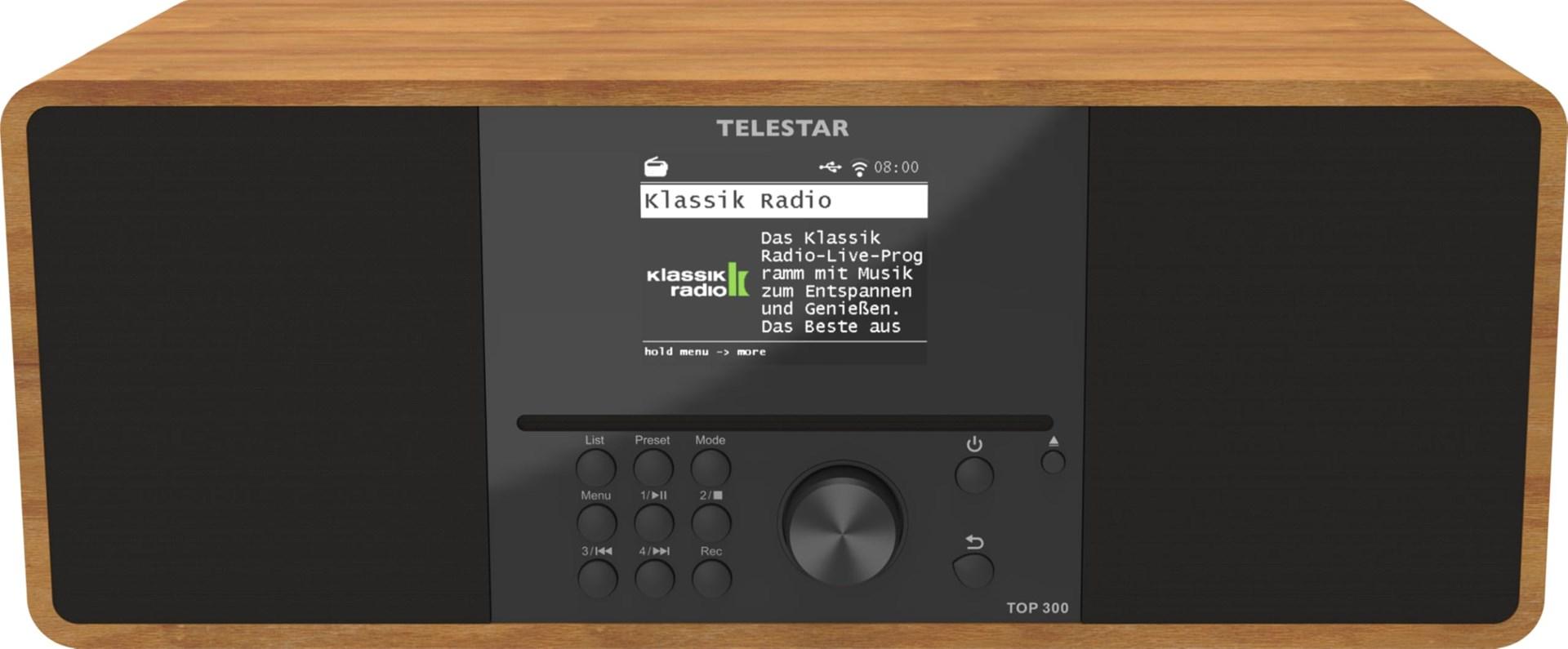 Telestar TOP 300 - multifunktionsradio til stationær brug, trælook billede