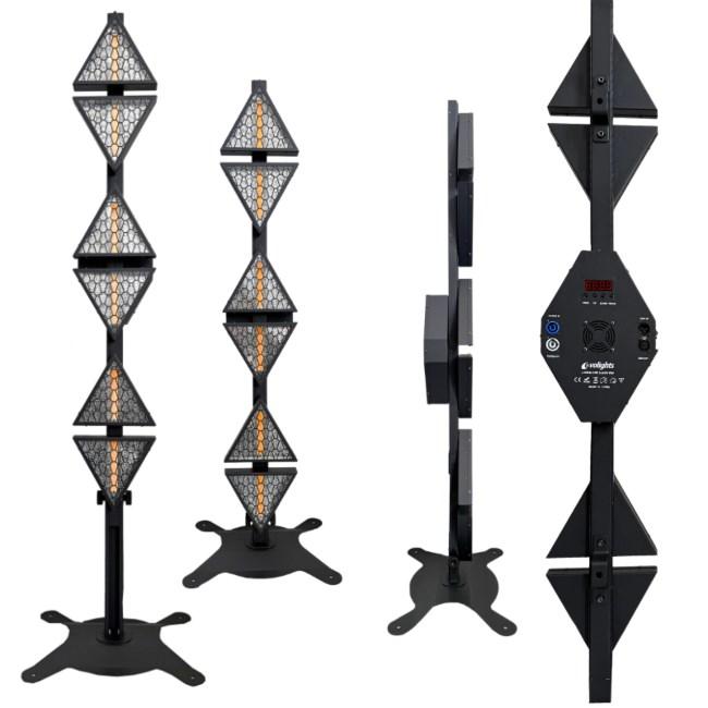 Lysstander til fest - EVOLIGHTS LUMEN ONE 6×60 W WW + 96×0,5 W RGB LED billede
