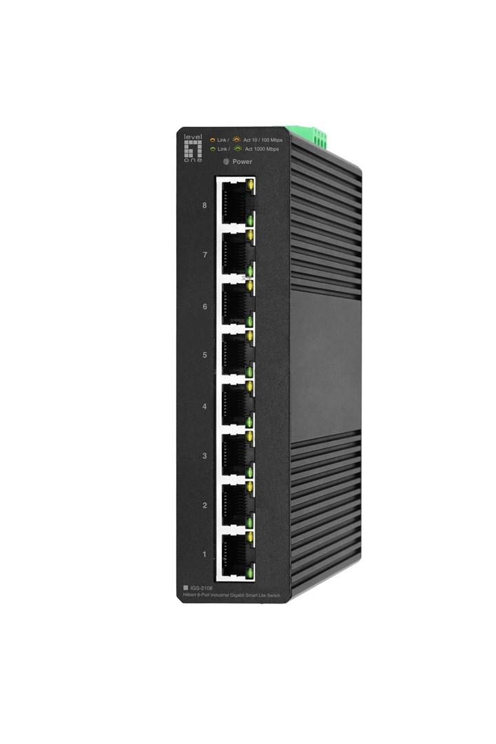 LevelOne Hilbert 8-port industriel Gigabit Smart Lite-switch billede