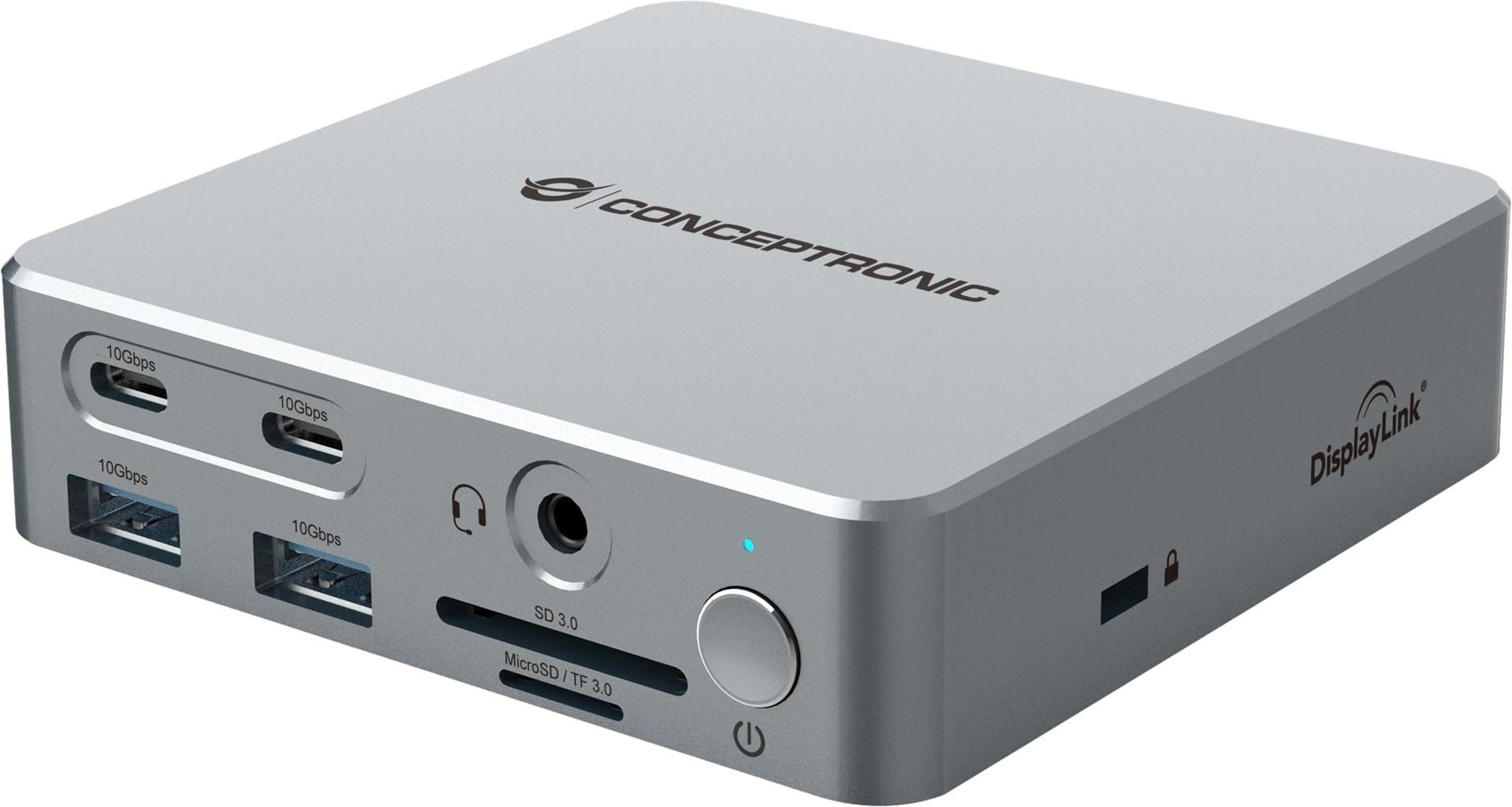 Conceptronic 15‑i‑1 USB‑C dockingstation - multiport hub billede