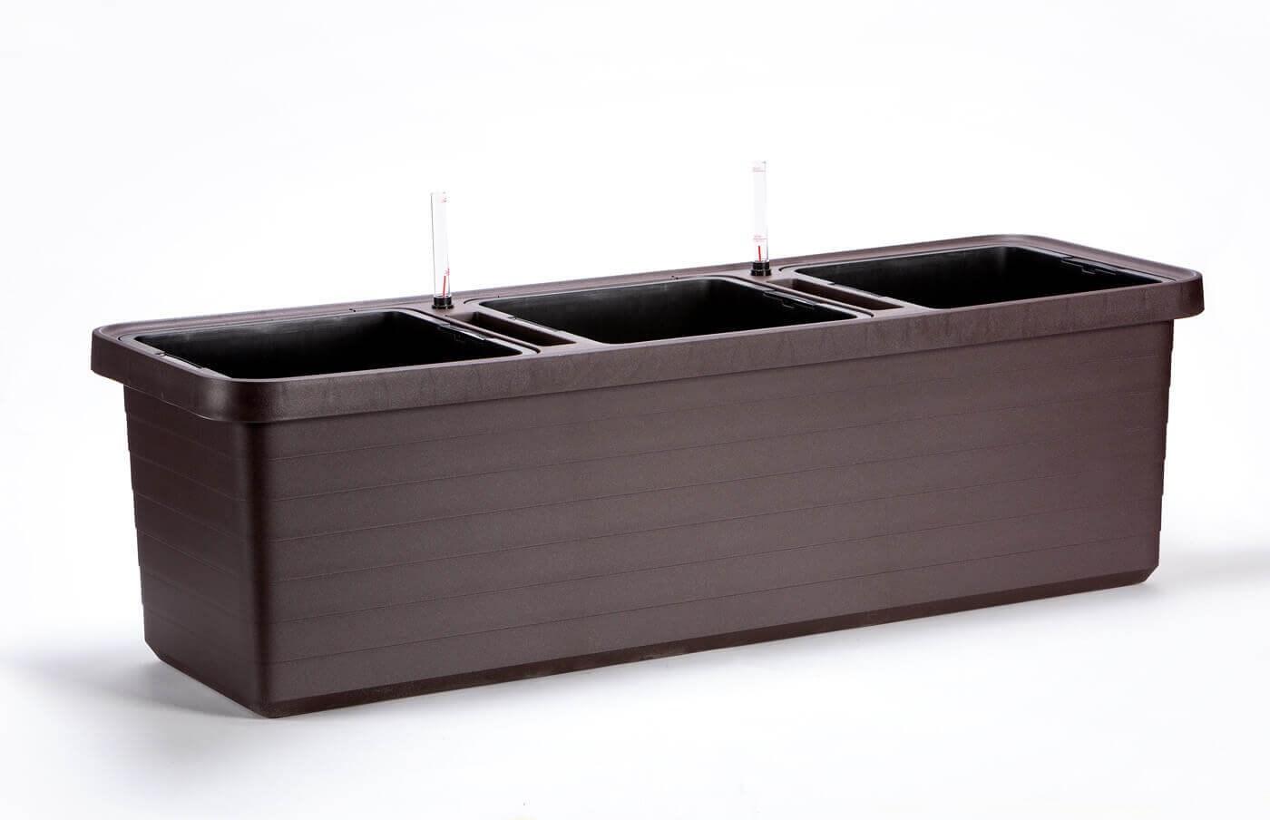 Berberis Trio selvvandende altankasse 117 × 39 cm - brun billede