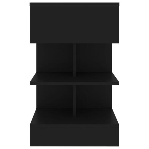 Sengeskabe 2 stk. 40x35x65 cm sort