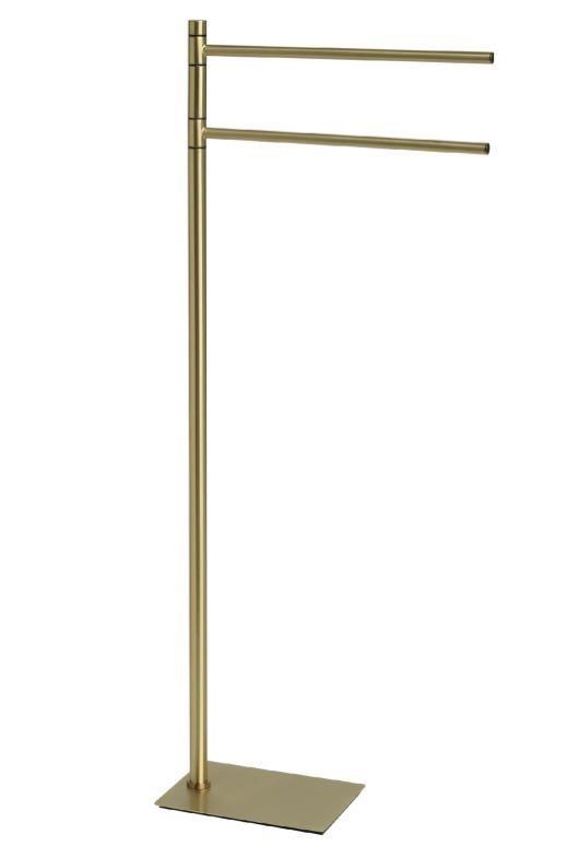 Håndklædestativ TRILLY - 14 × 34 × 83,3 cm, børstet guld billede