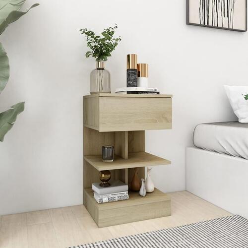 Sengeskabe 2 stk. 40x35x65 cm sonoma-eg