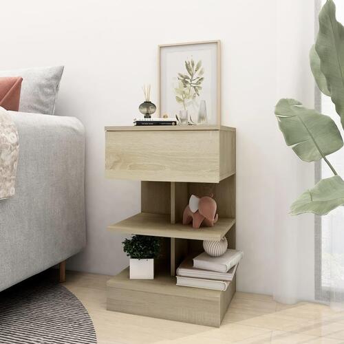 Sengeskabe 2 stk. 40x35x65 cm sonoma-eg