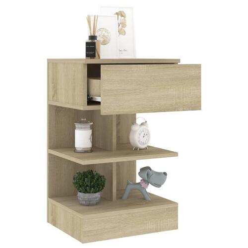Sengeskabe 2 stk. 40x35x65 cm sonoma-eg