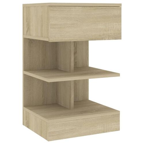 Sengeskabe 2 stk. 40x35x65 cm sonoma-eg