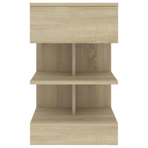 Sengeskabe 2 stk. 40x35x65 cm sonoma-eg