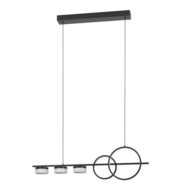 Pendellampe med LED - 90 cm, moderne sort design billede