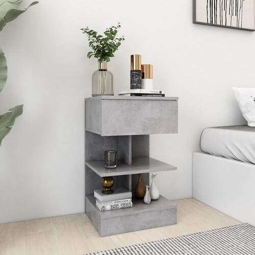 Sengeskab 40x35x65 cm spånplade betongrå