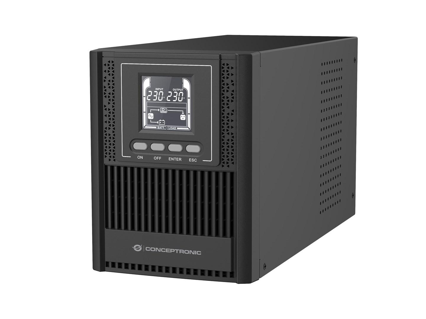 Conceptronic ZEUS52ES1K 1000VA/900W online tower UPS - Schuko billede