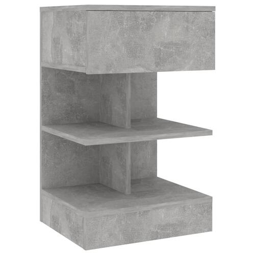 Sengeskabe 2 stk. 40x35x65 cm betongrå