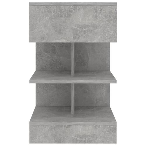 Sengeskabe 2 stk. 40x35x65 cm betongrå