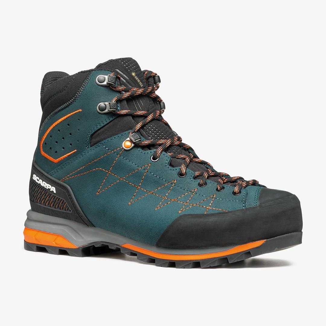 Scarpa Zodiac TRK GTX vandrestøvle - 43,5 - Petrol/Rust Orange billede