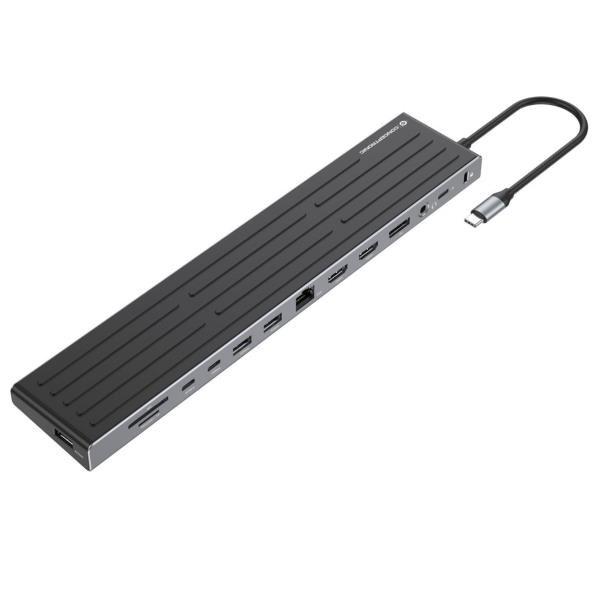 USB-C dockingstation med 2x HDMI/DP - Conceptronic billede