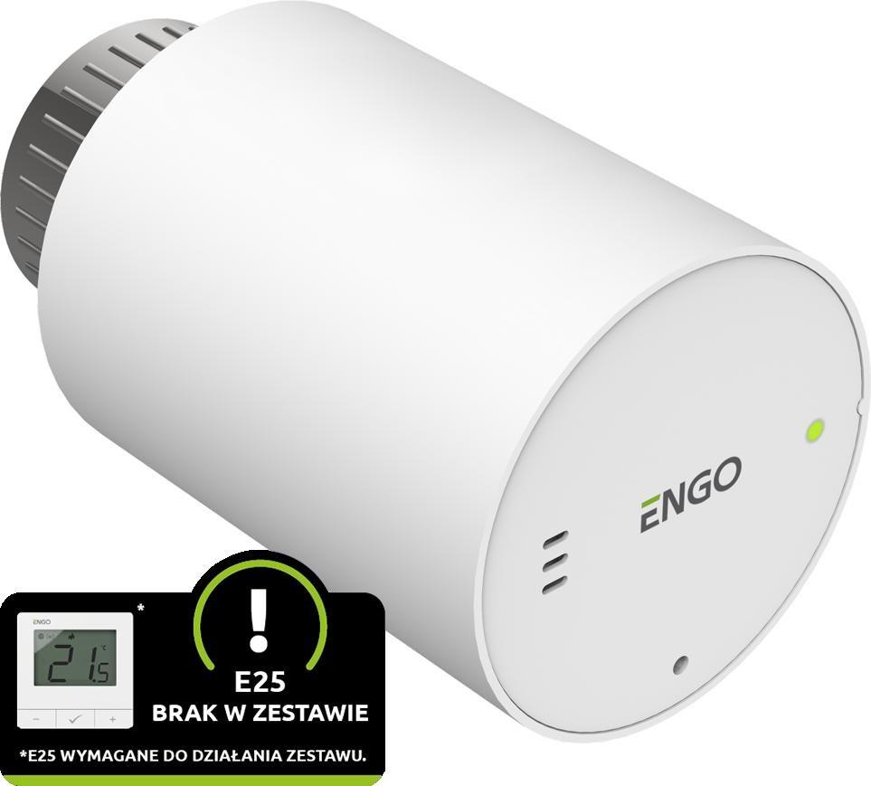 ENGO Controls ETRV-M30 - trådløst radiatormonteret hoved, hvid billede