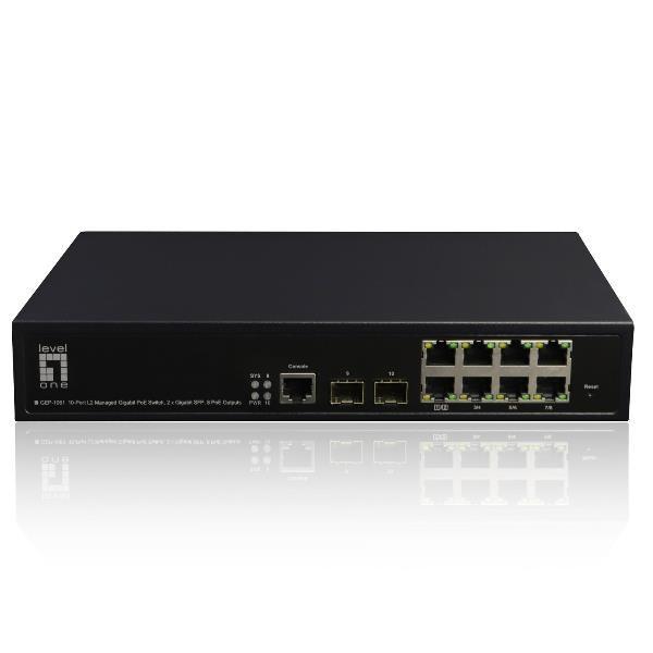 LevelOne GEP-1061 Managed PoE+ switch - 10 porte, 1 Gb/s billede