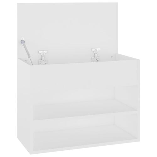 Skobænk 60x30x45 cm konstrueret træ hvid