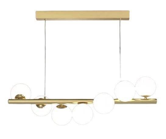 Loftpendel Lico - 7 x G9, moderne messinglook billede