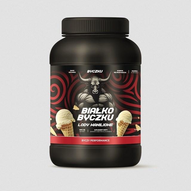 MEDICINAE Byczku proteinpulver - vaniljeis, 1.000 g billede