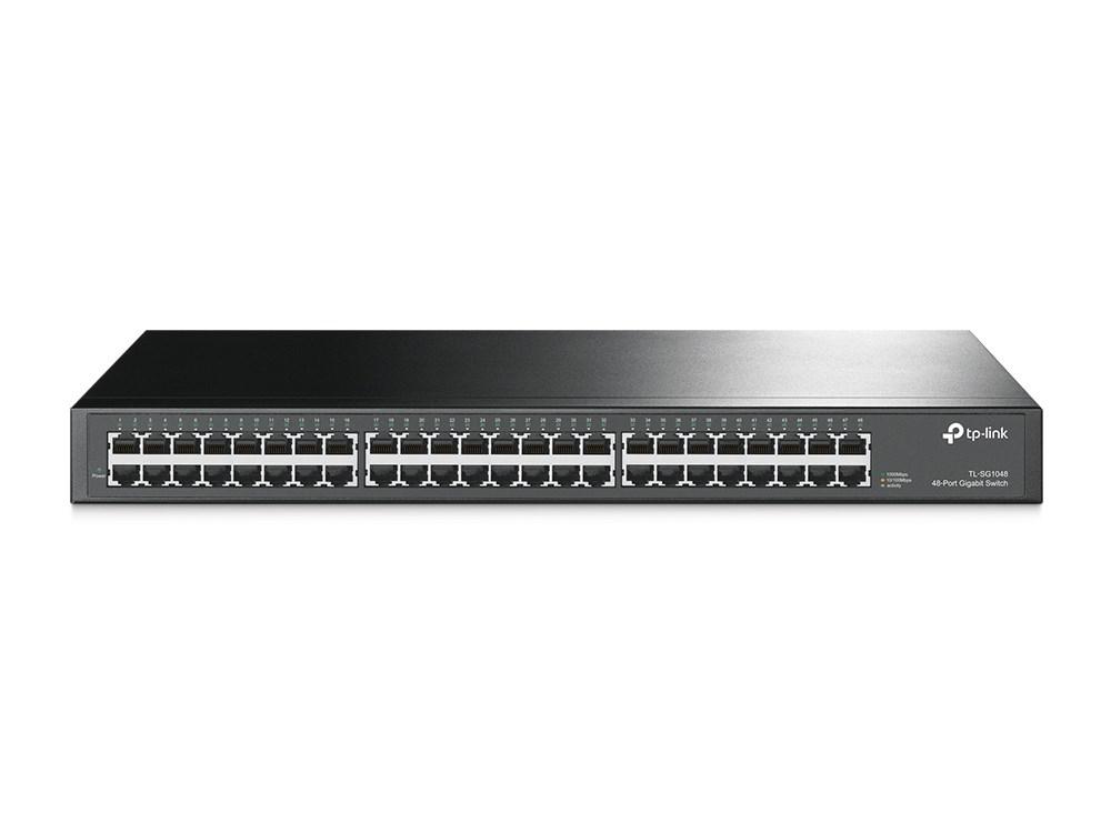 TP-Link TL-SG1048 - 48-port unmanaged Gigabit switch, 1U, sort billede