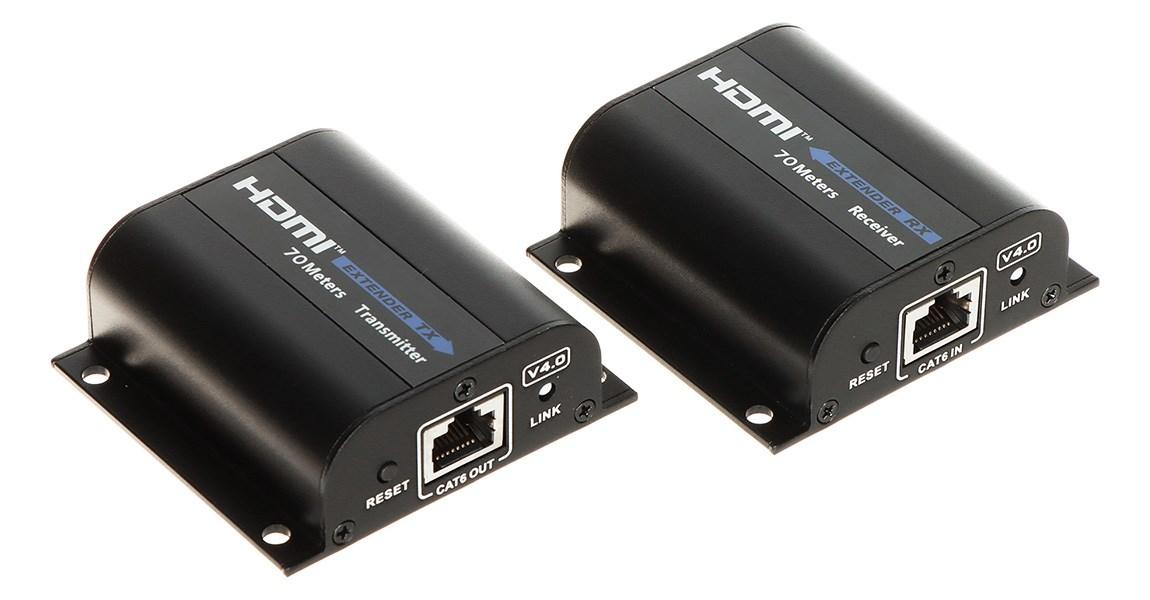 HDMI extender med IR - 70 m sender/modtager (EX 6IR V4) billede