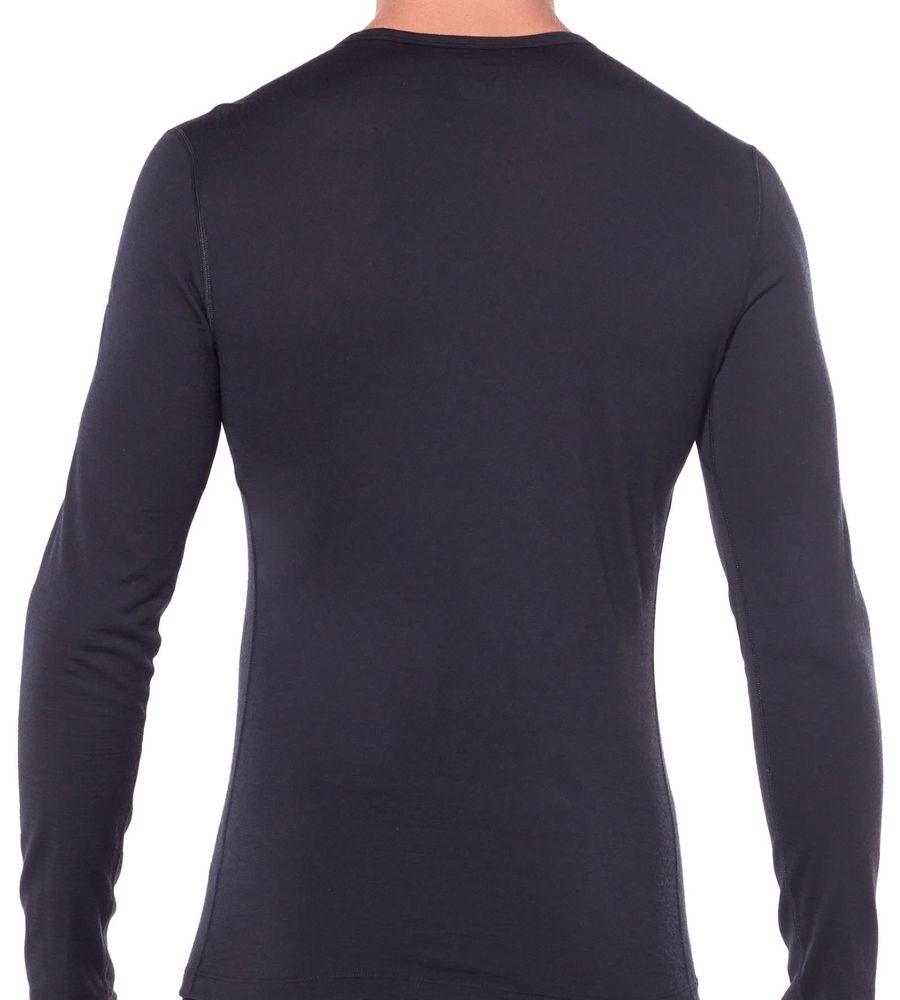 Icebreaker 200 Oasis baselayer trøje - rund hals, langærmet, merinould - herre, XL, sort billede