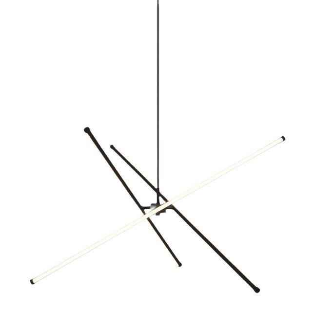 Loftlampe pendel med LED - Tanger, 90 cm, sort billede
