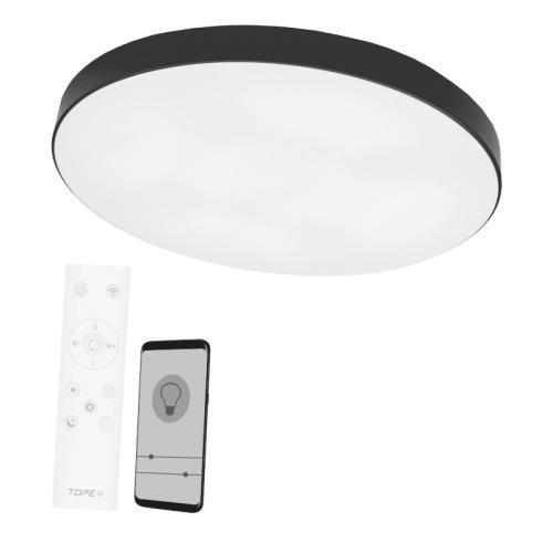 Loftlampe Boston LED Ã60 - sort, dæmpbar med fjernbetjening billede