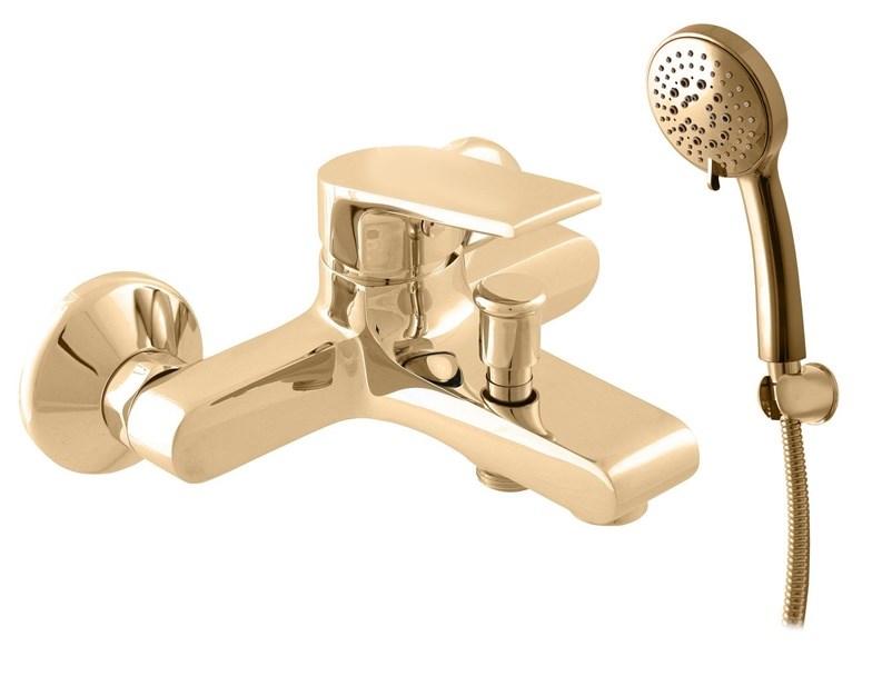 Badekarsarmatur med håndbruser - guldfinish (DCO154.5/1Z) billede