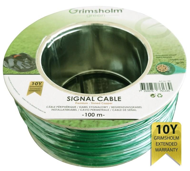 Afgrænsningskabel til robotplæneklipper - fortinnet kobber 2,45 mm, 100 m (Grimsholm Green) billede