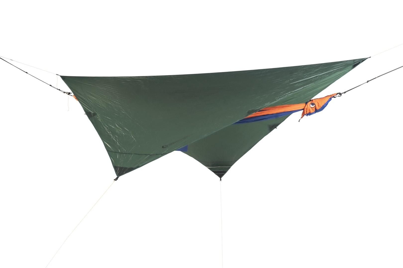 Ticket To The Moon Lightest Tarp - grøn nylon, 250 × 250 cm billede