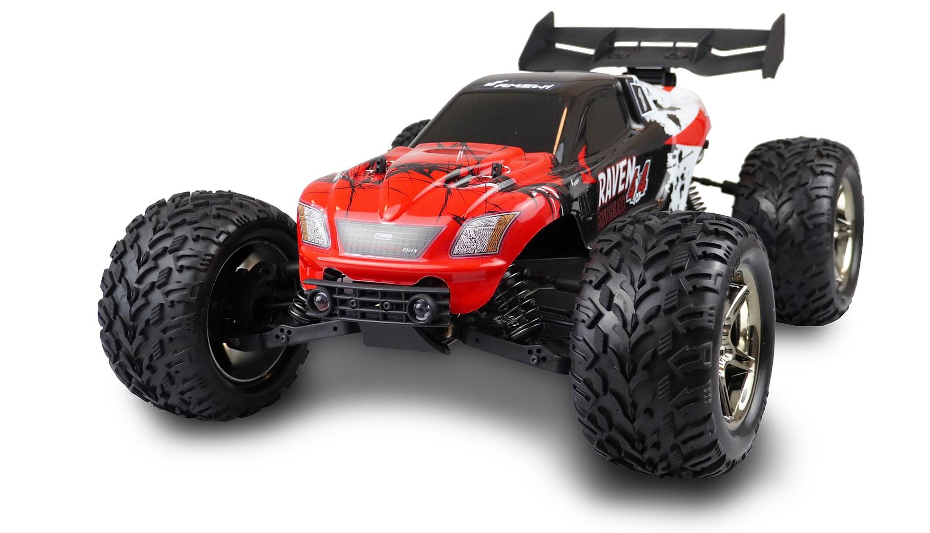 Raven 1:10 RC truggy - brushless 4WD, RTR (rød/sort) billede