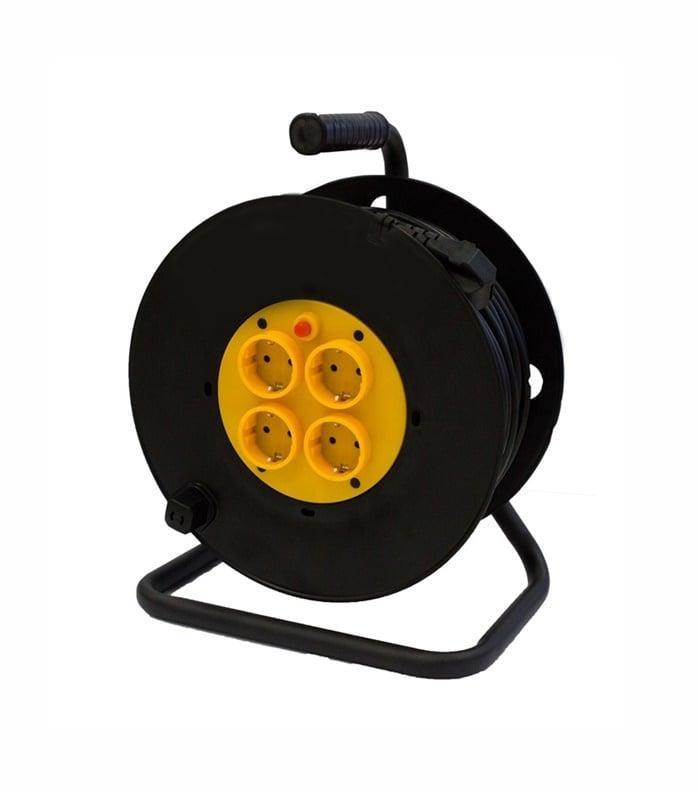 Kabeltromle 40 m - 4 udtag, 3×1,5 mm² (XP03/01-D1/SY-08) billede