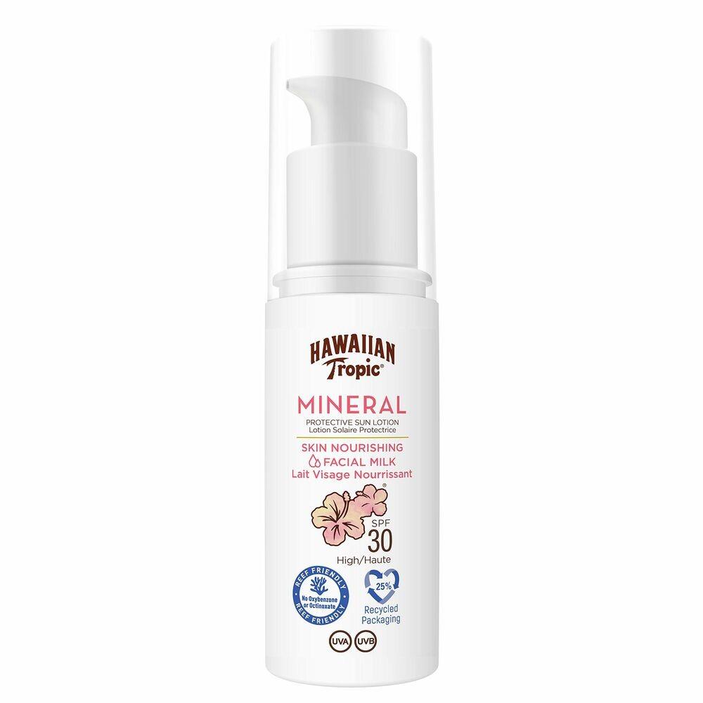 Solcreme SPF 30 - Hawaiian Tropic Mineral Facial Milk 50 ml