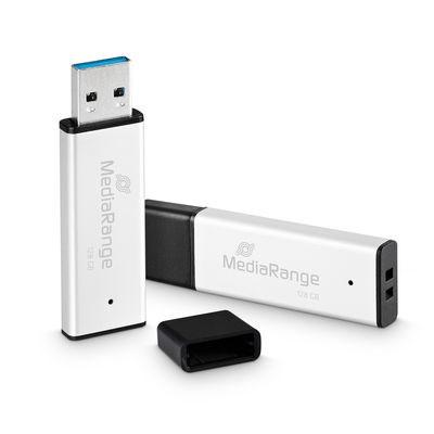 MediaRange MR1902 USB-stick 128 GB - USB-A 3.2 Gen 1, sort/sølv billede