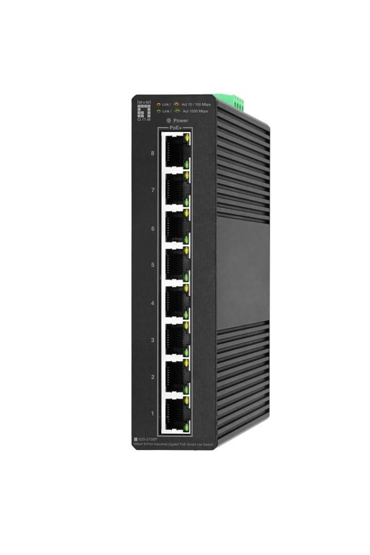 LevelOne IGS-2108P industriel PoE+ switch - 8-port Gigabit billede