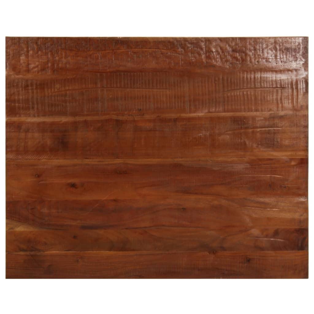 Bordplade 110x80x2,5 cm rektangulær massivt genbrugstræ billede