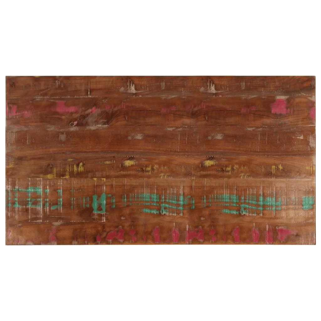 Bordplade 110x50x3,8 cm rektangulær massivt genbrugstræ billede